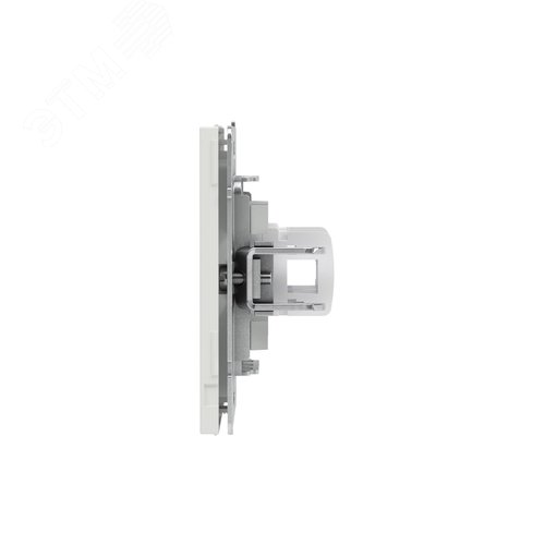 Компьютерная розетка RJ-45 без шторки, кат.6А двойная, KANT, белый песок