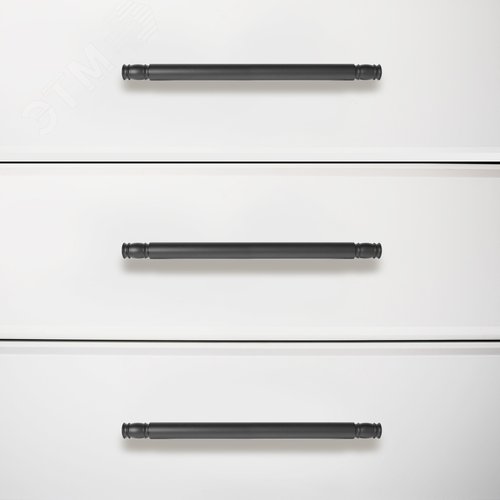 Ручка-скоба мебельная StahlBuro AP2311-128 2шт., BL матовый черный