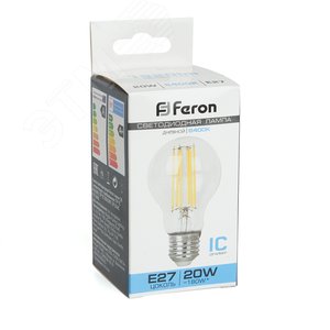 Лампа светодиодная LED 20вт Е27 дневной FILAMENT