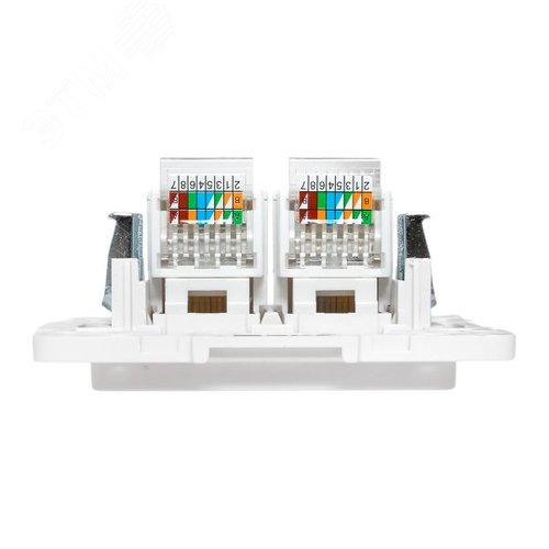 Стокгольм Механизм розетки RJ-45 2-местной белый EKF