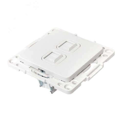 Стокгольм Механизм розетки RJ-45 2-местной белый EKF