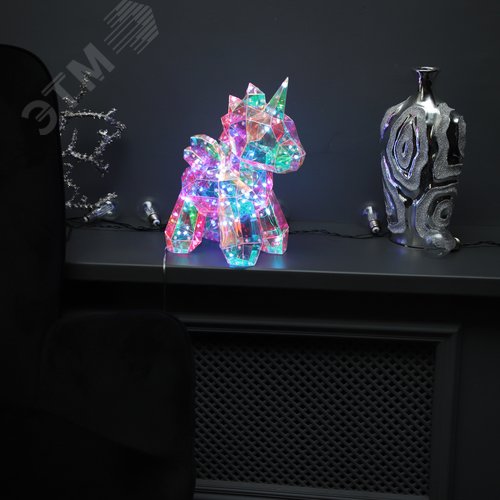 Светильник декоративный Единорог с USB проводом 60 светодиодов RGB свет радужный цвет корпуса ULD-R503 USB/RGB UNICORN