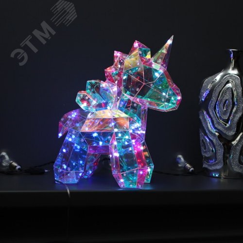 Светильник декоративный Единорог с USB проводом 60 светодиодов RGB свет радужный цвет корпуса ULD-R503 USB/RGB UNICORN