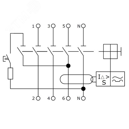 УЗО YON макс (YON max) 4P, 300mA, 40A, type A-S