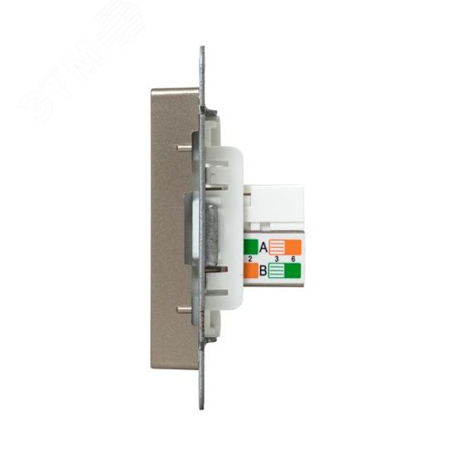 Механизм розетки RJ45 - 2шт (cat5) шампань Эпика EKF