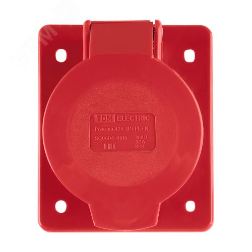 Розетка 425 скрытая 3Р+РЕ+N 32А 380В IP44 TDM