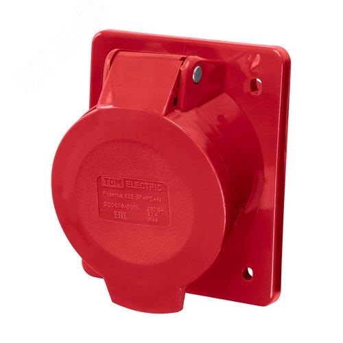 Розетка 425 скрытая 3Р+РЕ+N 32А 380В IP44 TDM