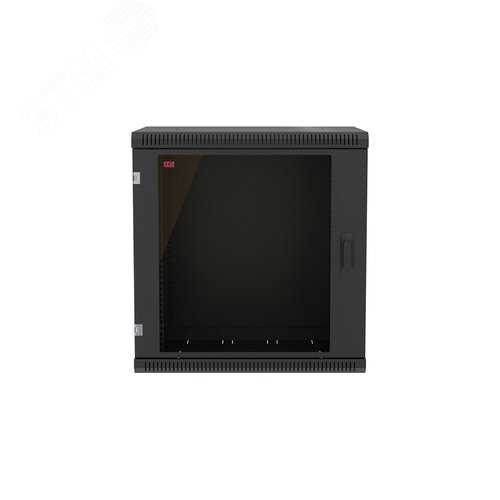 Шкаф телекоммуникационный настенный разборный черный 12U 600x350 ШТ-НСр-12U-600-350-С-Ч дверь стекло
