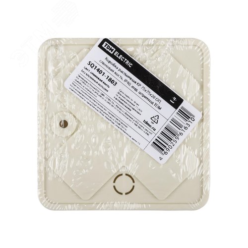 Коробка распаячная КР 75х75х20 ОП сл. кость IP40 инд. штрихкод TDM