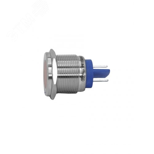 Индикаторная лампа GQ22T-D/L/O/220V/S, оранжевая, металл. корпус, светодиодная матрица d=22мм, 220В AC/DC (ЭТ)
