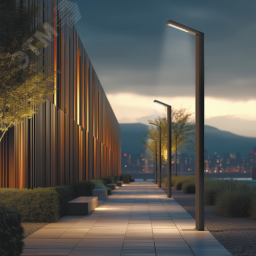 Система осветительная парковый Glight 30 Вт Urban 3000K RAL9005 черный 6000 мм DALI