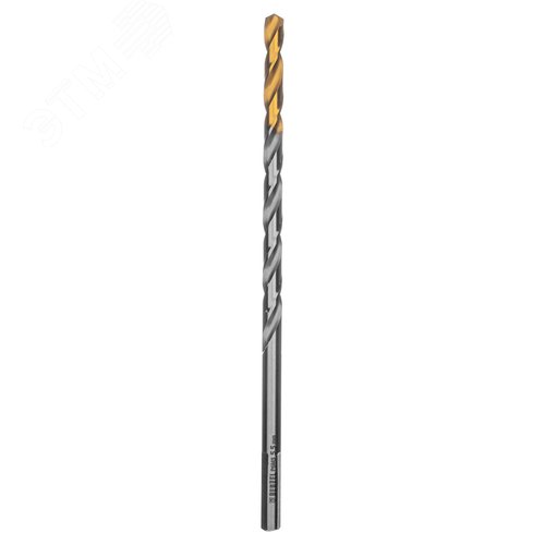 Сверло спиральное по металлу 5,5 х 139 мм, Р6М5, Golden Tip, удлиненное