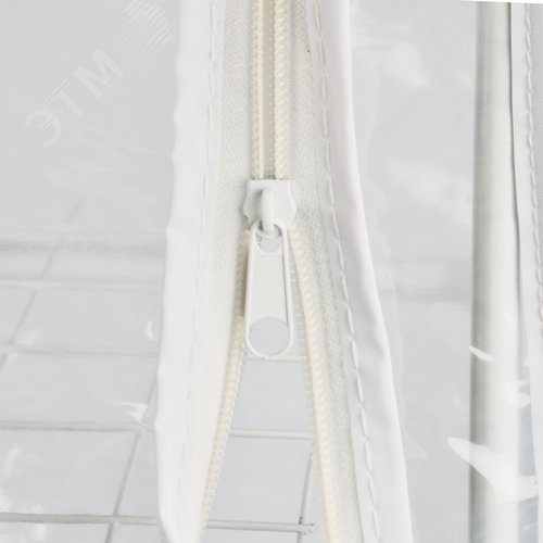 Парник-стеллаж для рассады UGH-R01 H80 WHITE/WHITE ECONOM 3 полки 46x24x80см Металлическая труба в ПВХ цвет белый Тент ПВХ эконом