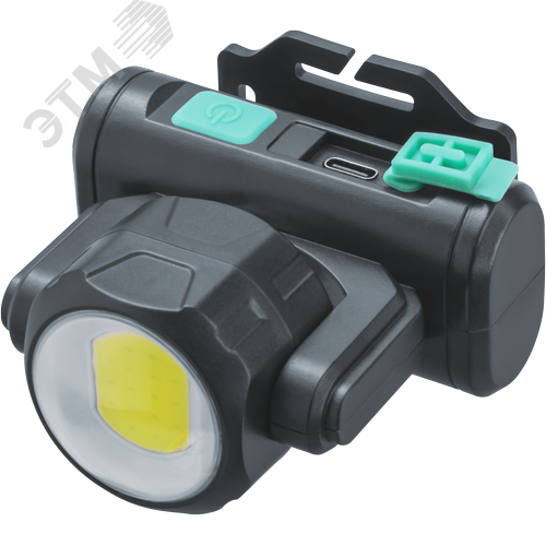 Фонарь светодиодный NPT-H38-ACCU 1COB, 3.2Вт + 1 LED, 3Вт налобный аккумуляторный