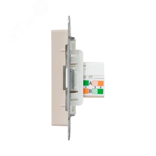 Механизм розетки RJ45 (cat5) кремовый Эпика EKF