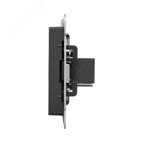 Механизм розетки HDMI+RJ45 cat5 чёрный Эпика EKF