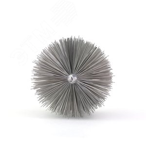 Щетка ерш Д63х100х160 сталь 0,35, посадка 1/2'' резьба BSW очистка котлов теплообменников дымоходов