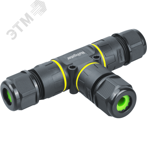 Коннектор кабельный герметичный безвинтовой T-образный 3PIN NTB-T03-3P-IP68
