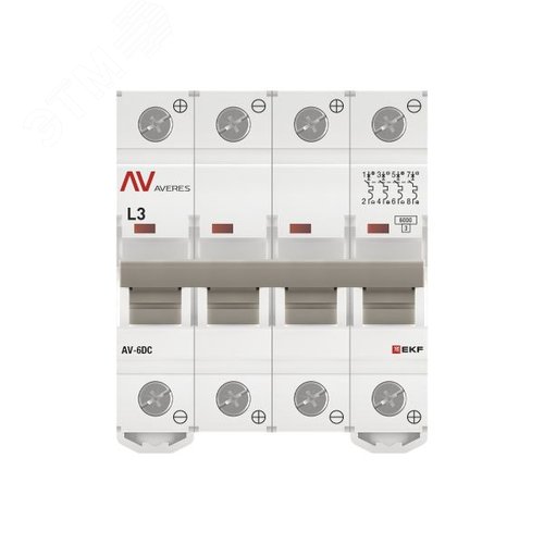 Выключатель автоматический AV-6 DC 4P 3A (L) 6kA AVERES