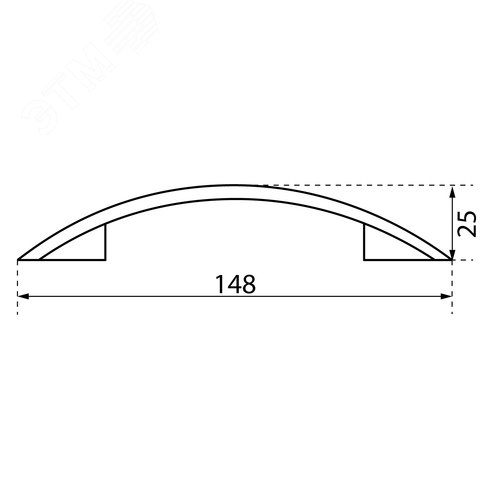 Ручка-скоба мебельная StahlBuro P100-96 2шт., KOD дерево