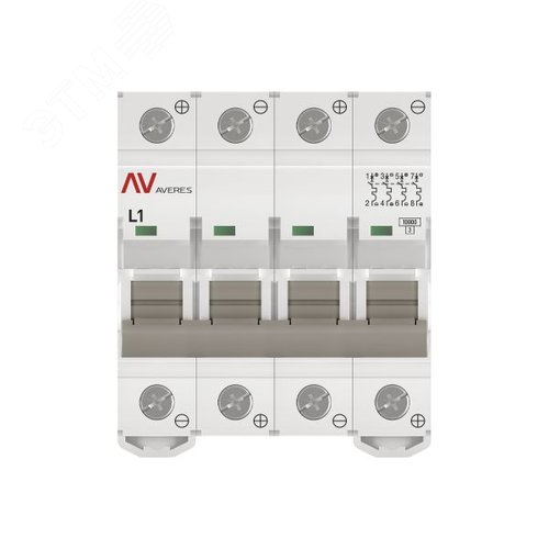 Выключатель автоматический AV-10 DC 4P 1A (L) 10kA EKF AVERES
