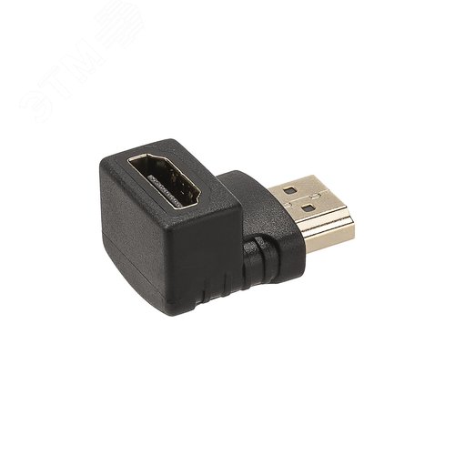 Переходник АВП 4 штекер HDMI - гнездо HDMI угловой на 90 градусов, позолоченные контакты,