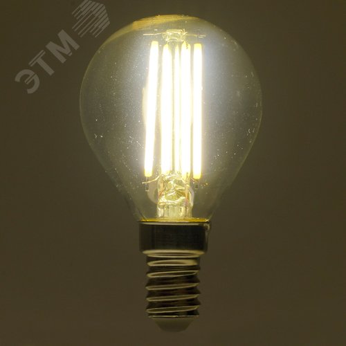 Лампа светодиодная LED 6вт Е14 белый шар FILAMENT .PRO