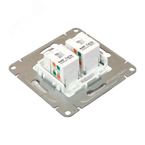 Эпика Механизм розетки RJ45 - 2шт (cat5) белый EKF
