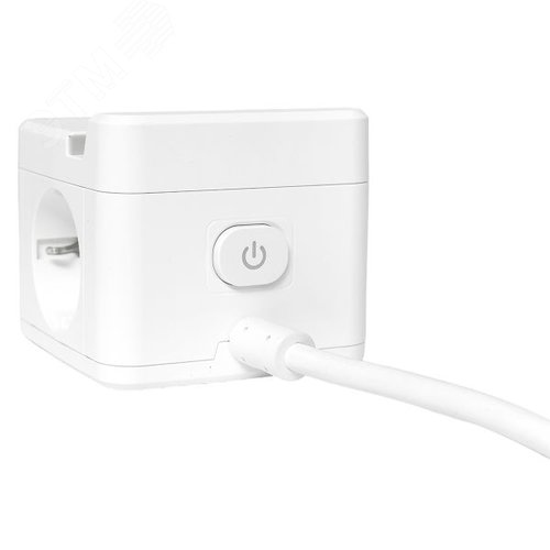 Удлинитель куб 2 гнезда 1USB + 2 Type C с быстрой зарядкой, подставкой под телефон и ночником 1, 3 метра 1 мм2
