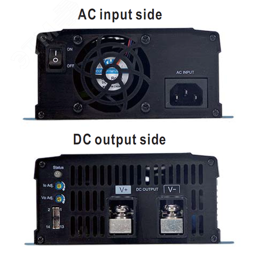 Устройство зарядноеисточник питания AC-DC, 1209.6Вт, вход 90…264В AC127…370В DC, выход 28.8В18…36А, рег. вых=21…42В, изоляция 3000В AC, в кожухе, 250х158х67мм, -30…+70°С, тип АКБ свинцово-кислотный , выход клеммная колодка