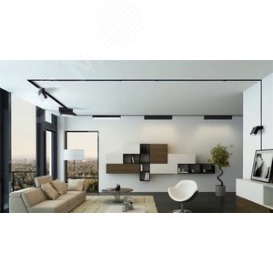 Светильник трековый светодиодный низковольтный ДПО16 1012 12W 3000K frost 90 град черный IP20