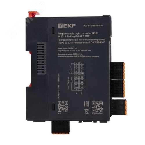 Программируемый логический контроллер (ПЛК) EC201S токоприемный D-CARD