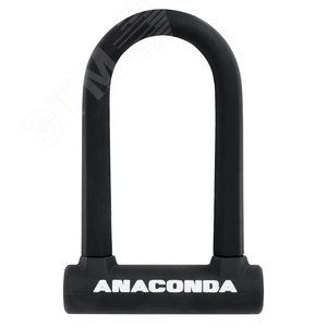 Замок навесной АВАНГАРД ANACONDA Т608 BLACK силикон с креплением на раму всепогодный
