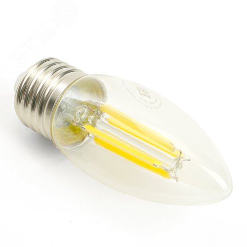 Лампа светодиодная LED 6вт Е27 дневной свеча FILAMENT .PRO