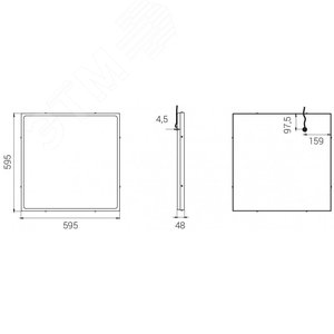 Светильник светодиодный Office IP65 38/4200 opal 4200лм 38Вт 4000K IP65 0.7PF 80Ra Кп<1 Аварийный
