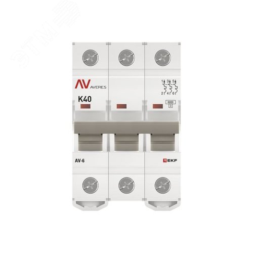 Выключатель автоматический AV-6 3P 40A (K) 6kA AVERES
