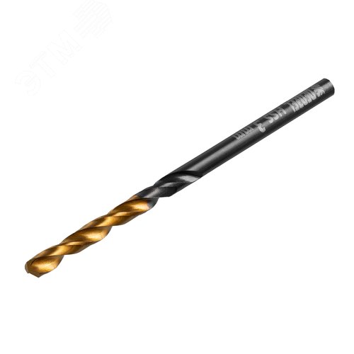 Сверло по металлу, 3 мм, HSS-Tin, Golden Tip, 10 шт.