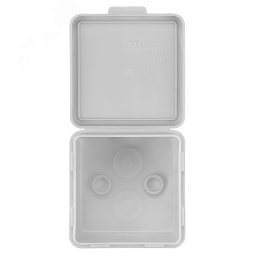 Распаячная коробка ОП 65х65х50мм крышка IP54 4вх. без гермовводов TDM