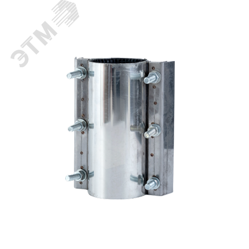 Хомут двухсоставной ремонтный D132-142мм, L250мм из нержавеющий стали, D125