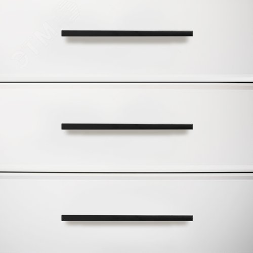 Ручка-скоба мебельная StahlBuro A302-128 2шт., BL матовый черный