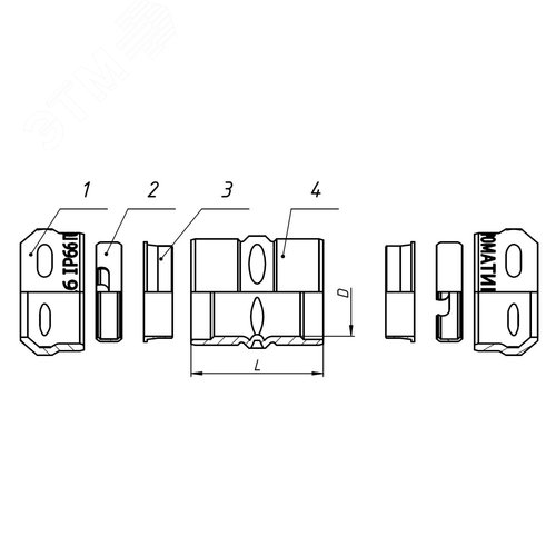 Муфта соединительная ТТ25 IP66 ГОФРОМАТИК