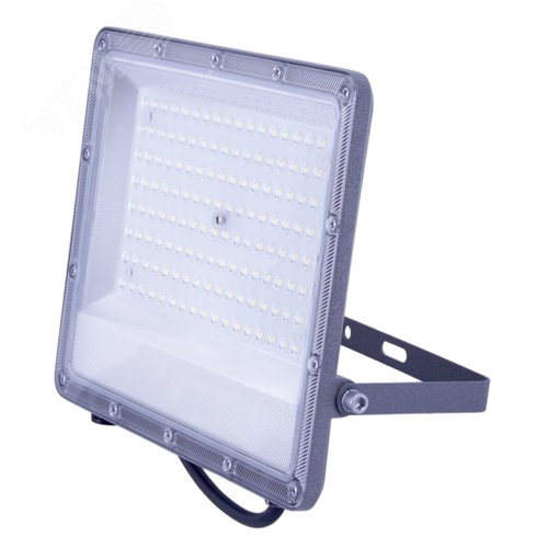 Прожектор ULF-F52D-100W/6500K IP65 200-240V GREY светодиодный. Дневной свет (6500K). Угол 90 градусов. Корпус серый