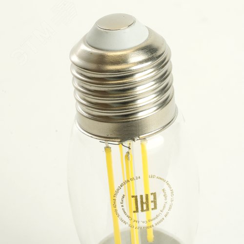 Лампа светодиодная LED 8вт Е27 белый свеча FILAMENT .PRO
