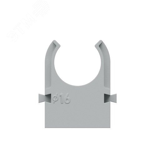 Крепеж-клипса для труб прямой монтаж D16 мм, серая (упак. 100 шт)