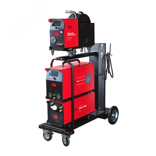 Сварочный полуавтомат XMIG 500T DW PULSE (31399) + Подающий механизм DRIVE XMIG DW PULSE (31400) + Горелка FB 550W 3m (31652) + Блок жидкостного охлаждения Cool XMIG (31791) + Шланг-пакет 5 м 95мм2 14 pol (641378) + Тележка (41593)