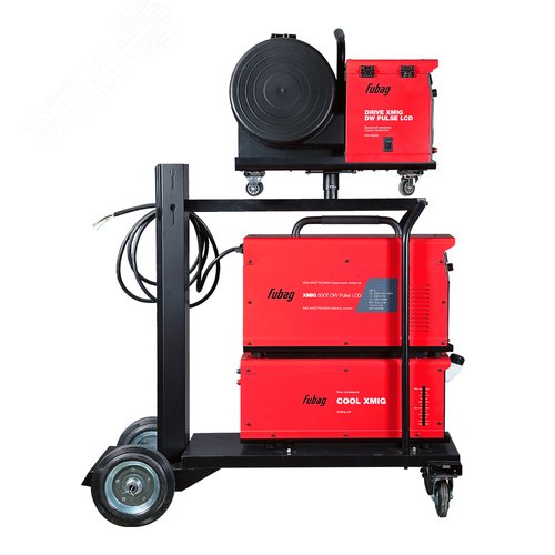 Сварочный полуавтомат XMIG 500T DW PULSE (31399) + Подающий механизм DRIVE XMIG DW PULSE (31400) + Горелка FB 550W 3m (31652) + Блок жидкостного охлаждения Cool XMIG (31791) + Шланг-пакет 5 м 95мм2 14 pol (641378) + Тележка (41593)