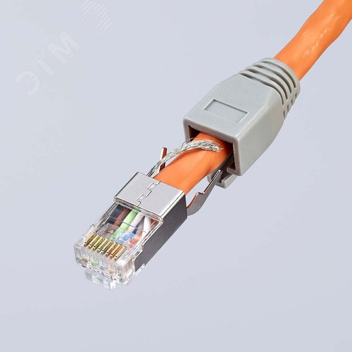 Пресс-клещи для штекеров RJ 45, 3 в 1, 1 гнездо, 8-пин 8P8C, резка и зачистка кабеля, 190 мм, SB