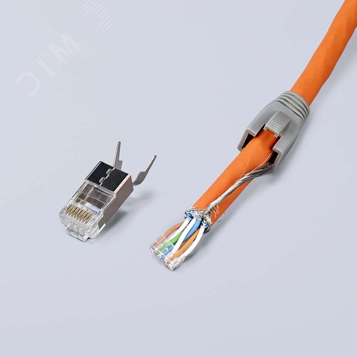 Пресс-клещи для штекеров RJ 45, 3 в 1, 1 гнездо, 8-пин 8P8C, резка и зачистка кабеля, 190 мм, SB