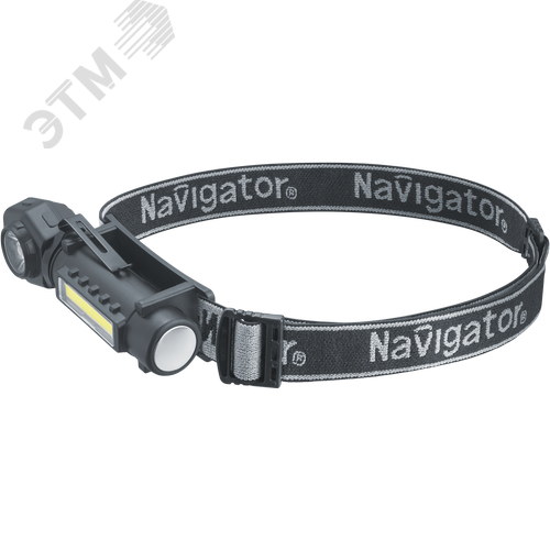 Фонарь светодиодный NPT-CP34-ACCU пластиковый 1LED, 3Вт + 1СОВ, 3Вт