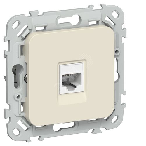 FLITE Розетка компьютерная RJ45 категория 5Е UTP РК5е-1-0-ФлСл сливочный